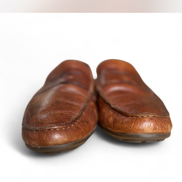 |Born| Brown Tan Leather Pull-on Loafers Men's Size 10.5 Very Comfortable - Picture 3 of 8